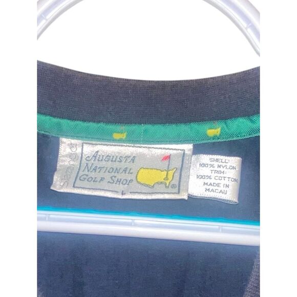 Augusta National Golf Shop Masters Navy Crewneck Nylon Windbreaker Size Large - Picture 5 of 5